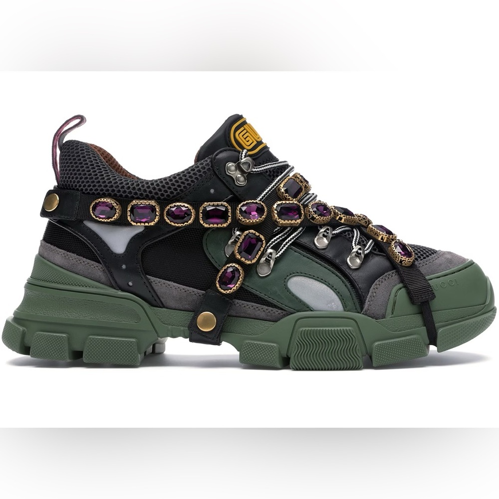Men’s Gucci Flashtrek SEGA Green Tennis Shoes